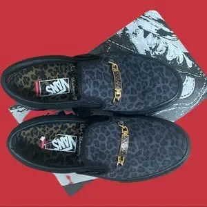 Vans x Cher Stauberry Skate Slip-on Black Cheetah Men\'s Sneaker 6.5 Vans x Cher Strauberry Skate Slip-On Cheetah Black Size 6.5  main image 4